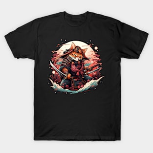 samurai ninja cat T-Shirt